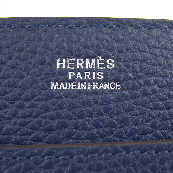 7A Hermes Togo Leather Messenger Bag Blue h2811 Replica